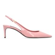 Stilet slingback pumps in kalfsleer Dolce & Gabbana , Pink , Dames