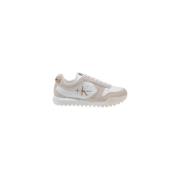 Witte Suède Damessneakers Lente/Zomer Calvin Klein Jeans , White , Dam...