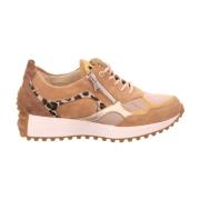 Sportieve Pinky Sneakers met Patroon Sportschoenen Waldläufer , Beige ...