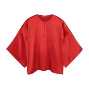 Stijlvolle Satijnen Blouse met Oversized Pasvorm By Herenne Birger , R...