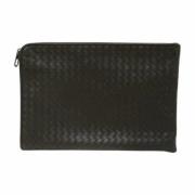 Pre-owned Leather clutches Bottega Veneta Vintage , Black , Unisex