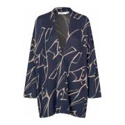 Lange Cardigan met Vogelprint Masai , Blue , Dames