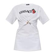 T-shirt met applicaties Versace , White , Dames