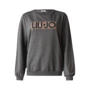 Gesloten sweatshirt met uniek ontwerp Liu Jo , Gray , Dames