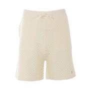 Witte textuur katoenen shorts Casablanca , White , Heren