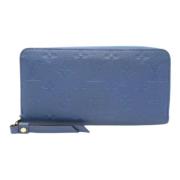 Pre-owned Canvas wallets Louis Vuitton Vintage , Blue , Dames