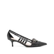 Zwarte Middelhoge Leren Pumps Pinko , Black , Dames