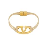 Beige VLogo Katoenen Armband Valentino Garavani , Beige , Dames