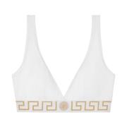 Witte Driehoek Katoenen Stretch Ondergoed Versace , White , Dames