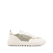 Khaki Veters Rubberen Zool Sneakers Autry , White , Heren