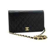 Pre-owned Leather chanel-bags Chanel Vintage , Black , Dames