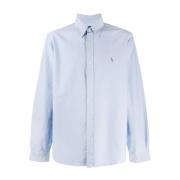 Heldere Blauwe Button-Down Shirt Polo Ralph Lauren , Blue , Heren