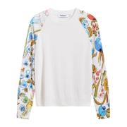 Lente/Zomer Dames Sweatshirt Collectie Desigual , White , Dames