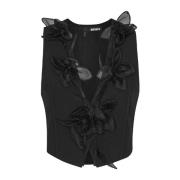 Zwarte Bloem Waistcoat Rotate Birger Christensen , Black , Dames