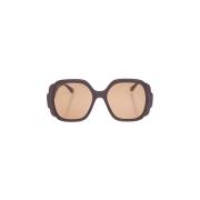 Vierkante frame Zonnebril Chloé , Brown , Dames