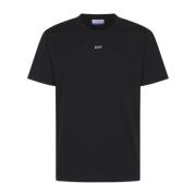 Zwarte Stempel Slim Tee Shirt Off White , Black , Heren