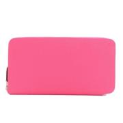 Pre-owned Leather wallets Hermès Vintage , Pink , Dames