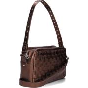 Bronzen Metallic Schoudertas Vilda Núnoo , Brown , Dames