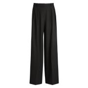 Elegant Wide Leg Trousers Hugo Boss , Black , Dames