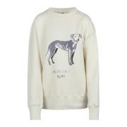 Katoenen sweatshirt met print op de voorkant Autry , White , Dames