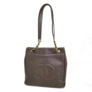 Pre-owned Leather shoulder-bags Chanel Vintage , Brown , Dames