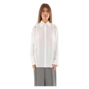 Fringes Cut-out Shirt in Wit Babylon , White , Dames