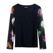 Lange Mouwen T-shirt Lente/Zomer Collectie Desigual , Black , Dames