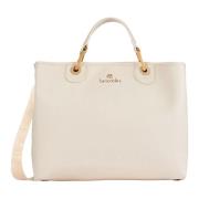 Middelgrote handtas met pluche inzet Braccialini , Beige , Dames