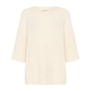 Gebreide blouse in Eggnog-kleur Cream , Beige , Dames