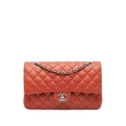 Pre-owned Leather chanel-bags Chanel Vintage , Orange , Dames