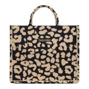 Luipaardprint Handtas van Stof Braccialini , Multicolor , Dames