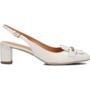 Witte Leren Slingback Hakken Tod's , White , Dames