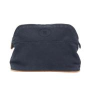 Pre-owned Cotton clutches Hermès Vintage , Blue , Dames