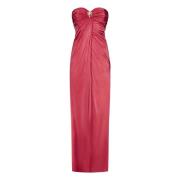 Strapless Sweetheart Neckline Gedrapeerde Jurk Zuhair Murad , Red , Da...