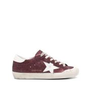 Rode Veterschoenen met Ster Patch Golden Goose , Red , Dames