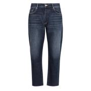 5-pocket katoenen jeans met achterlogo Icon Denim , Blue , Heren