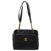 Pre-owned Leather chanel-bags Chanel Vintage , Black , Dames