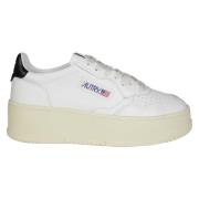 Leren Platform Sneakers Autry , White , Dames