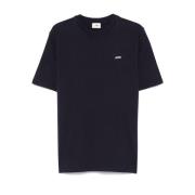 Blauw Logo Geborduurd Crew Neck T-shirt Autry , Blue , Heren