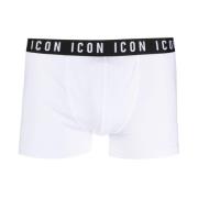 Witte Boxershorts met Logotaille Dsquared2 , White , Heren