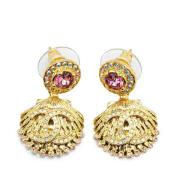 Pre-owned Metal earrings Chanel Vintage , Yellow , Dames