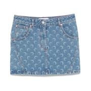 Stijlvolle Rok met Stijl Wsk057A Marine Serre , Blue , Dames