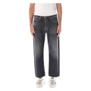 Zwarte Gewassen Skate Denim Jeans Golden Goose , Black , Heren