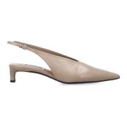 Donkerzand Sling-back Pumps Jil Sander , Beige , Dames