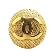 Pre-owned Metal brooches Chanel Vintage , Yellow , Dames