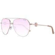 Roségoud Aviator Zonnebril Guess , Yellow , Dames