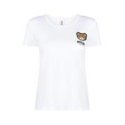 Witte Teddy Katoenen T-shirt Moschino , White , Heren