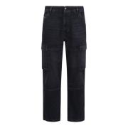 Zwarte Moderne Pasvorm Jeans Diesel , Black , Heren