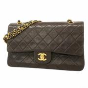 Pre-owned Leather shoulder-bags Chanel Vintage , Black , Dames