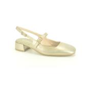 Stijlvolle Gouden Leren Schoenen Hispanitas , Yellow , Dames